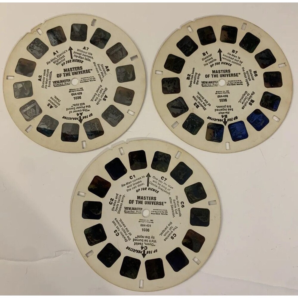 Mattel View Master Masters Of The Universe 3 Reel Set A,B,& C 1036  Mattel 1983